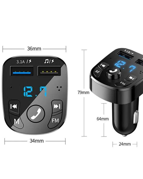 Wireless Car Bluetooth FM Transmitter MP3 Audio USB Charger Adapter Handsfree