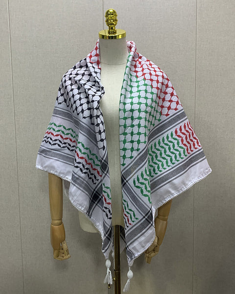 Cross-border Arab Unisex Rice Grain Knot Printing Fashion Square Scarf