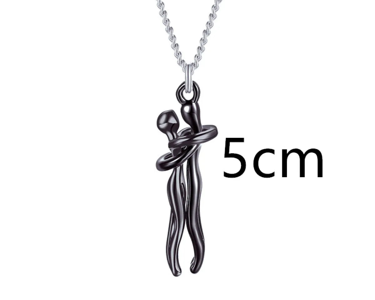 Couple Hugging Pendant Necklace for Women