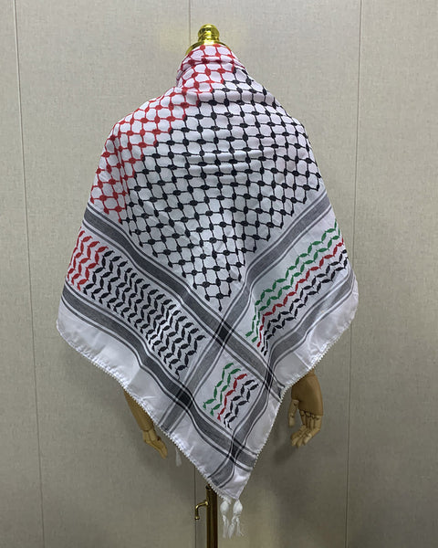 Cross-border Arab Unisex Rice Grain Knot Printing Fashion Square Scarf