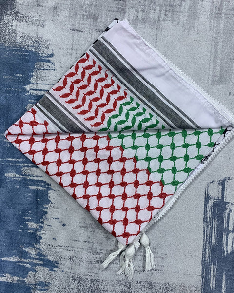 Cross-border Arab Unisex Rice Grain Knot Printing Fashion Square Scarf