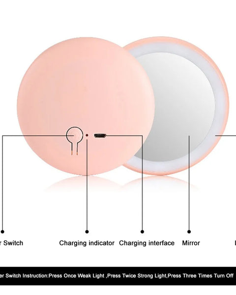 Pocket LED Makeup Mirror
