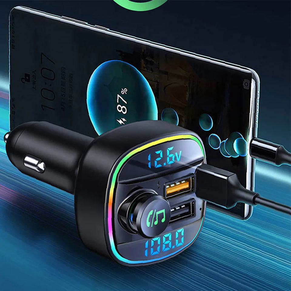 Wireless FM Car Bluetooth Adapter with USB Charger