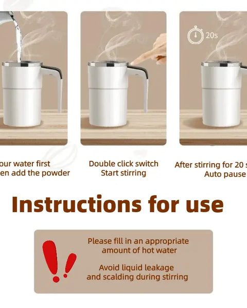 Self-Stirring Electric Coffee Mug