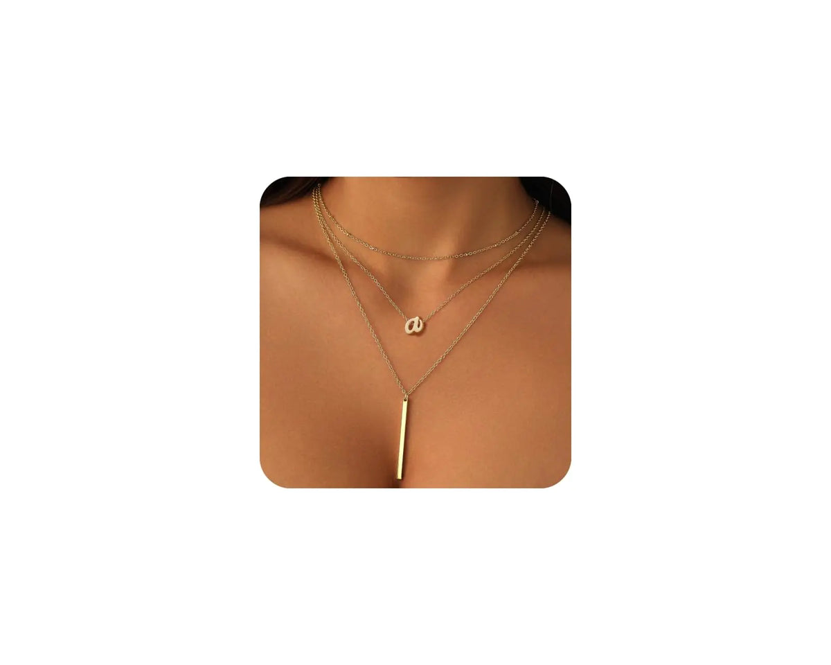 Layered Initial and trendy Necklace for Women