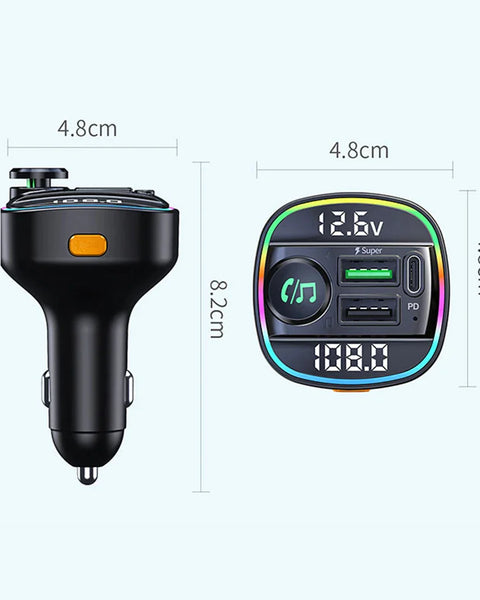 Wireless FM Car Bluetooth Adapter with USB Charger